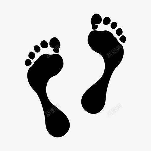 人类的脚印图标svg_新图网 https://ixintu.com 人类的脚印