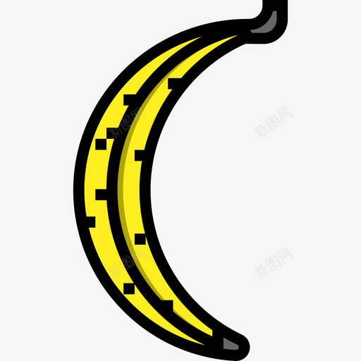 香蕉食品和餐厅3线性颜色图标svg_新图网 https://ixintu.com 线性颜色 食品和餐厅3 香蕉