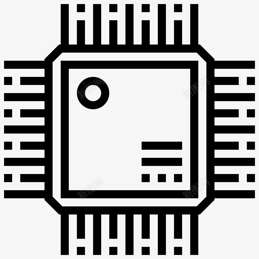 微控制器电路工程图标svg_新图网 https://ixintu.com 工程 微控制器 机器人 机器人工程线 电路