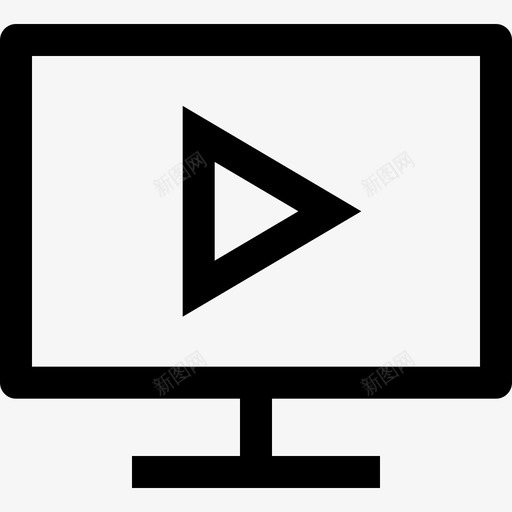 视频播放器商业字形线性图标svg_新图网 https://ixintu.com 商业字形 线性 视频播放器