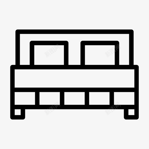 床装饰家具图标svg_新图网 https://ixintu.com 室内 家 家具 床 装饰