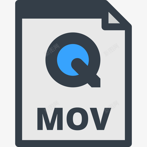 Mov文件类型2线性颜色图标svg_新图网 https://ixintu.com Mov 文件类型2 线性颜色