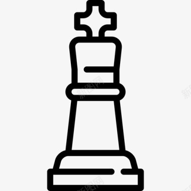 国际象棋高中组直线型图标图标