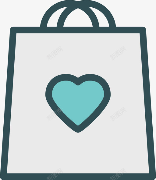 购物袋love3线性颜色图标svg_新图网 https://ixintu.com love3 线性颜色 购物袋