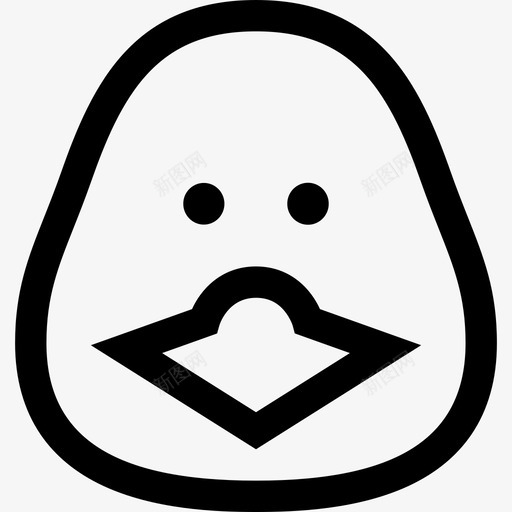 鸭子动物8直系图标svg_新图网 https://ixintu.com 动物8 直系 鸭子