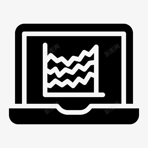 图表分析计算机图标svg_新图网 https://ixintu.com 分析 图表 笔记本电脑 计算机