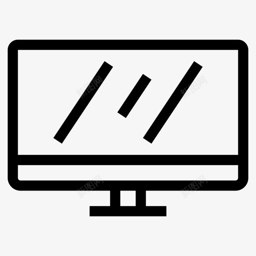 电子显示器个人电脑图标svg_新图网 https://ixintu.com 个人电脑 显示器 电子 电视 购物