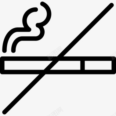 禁止吸烟酒店服务6直系图标图标