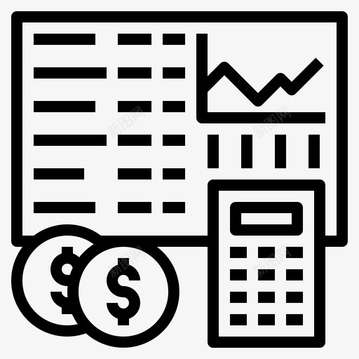 会计分析计算器图标svg_新图网 https://ixintu.com 会计 分析 利润 图表 计算器 财务