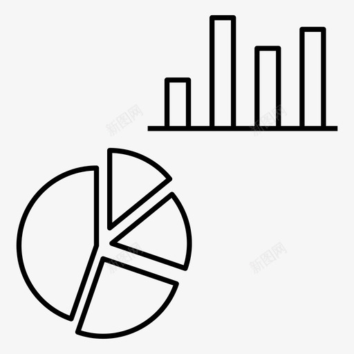 图表增长统计图标svg_新图网 https://ixintu.com 业务图表和线条图 图表 增长 统计
