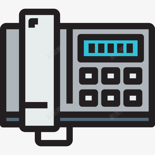 电话家具和家用电器线性颜色图标svg_新图网 https://ixintu.com 家具和家用电器 电话 线性颜色