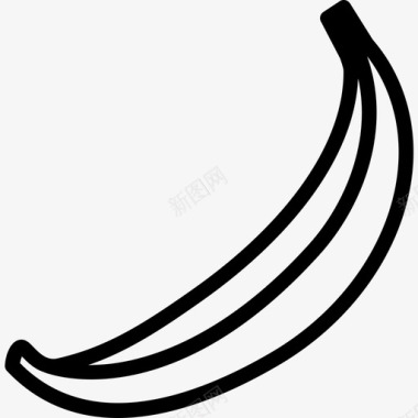 香蕉美食收藏2线性图标图标