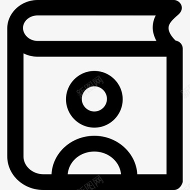 电话簿通讯2粗体圆形图标图标