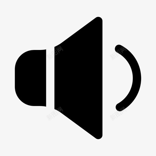 音量增大大声图标svg_新图网 https://ixintu.com 向上 增大 大声 扬声器 音量