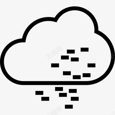 云计算技术和设备集线性图标图标