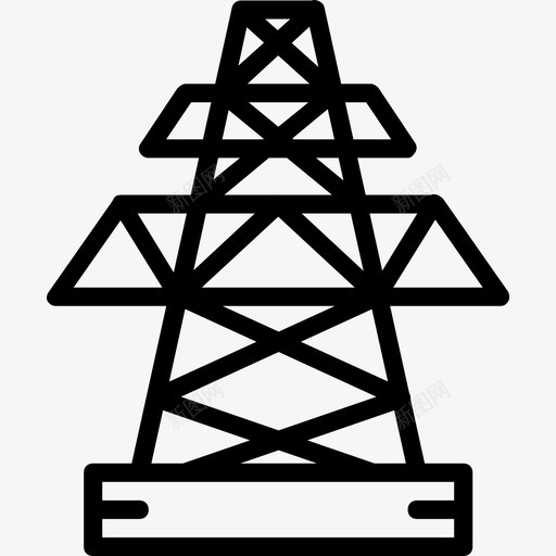 直线塔结构图标svg_新图网 https://ixintu.com 直线塔结构