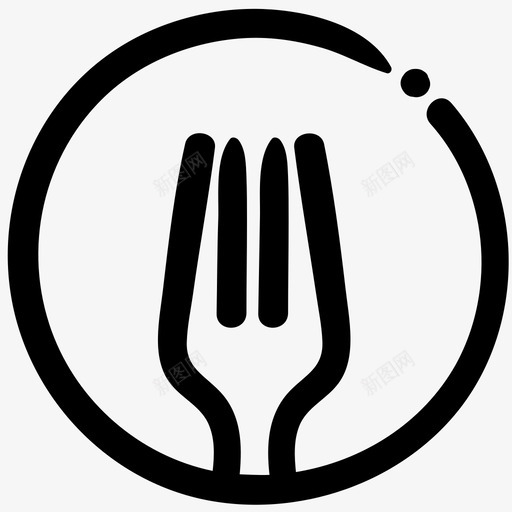 餐厅美味食物图标svg_新图网 https://ixintu.com 叉子 美味 食物 食物轮廓涂鸦 食谱 餐厅