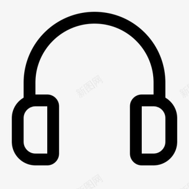 耳机设备收听图标图标