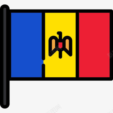 摩尔多瓦国旗收藏2号桅杆图标图标