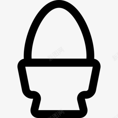 鸡蛋厨房用品直系图标图标