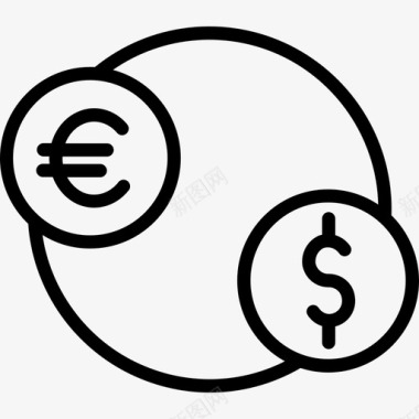 外汇金融和商业直系图标图标