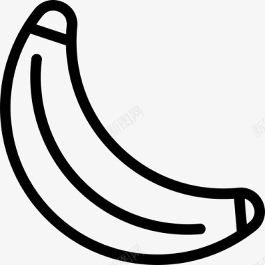 香蕉食物5直系图标图标