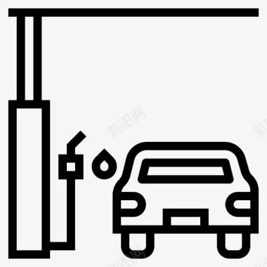 加油站汽车运输图标图标