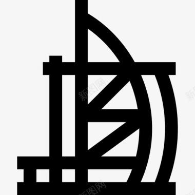 阿拉伯大教堂地标7直线形图标图标