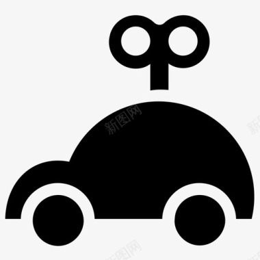 智能玩具汽车玩具机器人汽车图标图标