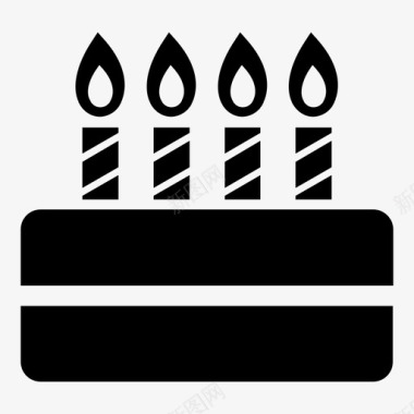 生日蛋糕年龄庆祝图标图标