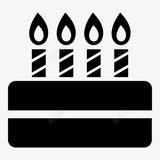 生日蛋糕年龄庆祝图标svg_新图网 https://ixintu.com 年龄 庆祝 生日蛋糕 聚会