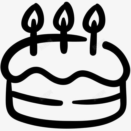 生日蛋糕蛋糕装饰派对图标svg_新图网 https://ixintu.com 派对 生日蛋糕 蛋糕装饰 食物轮廓涂鸦