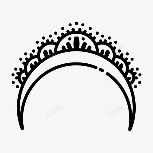 手绘头带皇冠头发图标svg_新图网 https://ixintu.com 头发 头饰 手绘头带 手绘头带和头饰 皇冠