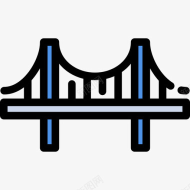桥城市包装颜色线颜色图标图标