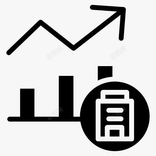 图表分析建筑图标svg_新图网 https://ixintu.com 公司 分析 图表 建筑