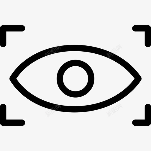 眼挂锁收藏线状图标svg_新图网 https://ixintu.com 挂锁收藏 眼 线状
