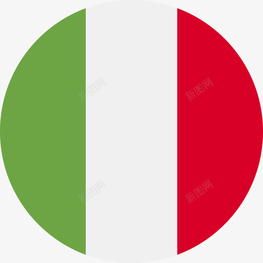 意大利国旗圆形图标svg_新图网 https://ixintu.com 国旗 圆形 意大利