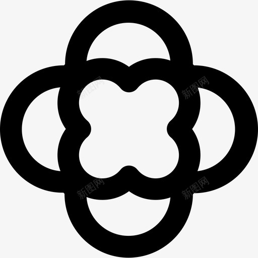 花朵和开发元素大胆圆润图标svg_新图网 https://ixintu.com 大胆圆润 花朵 设计和开发元素