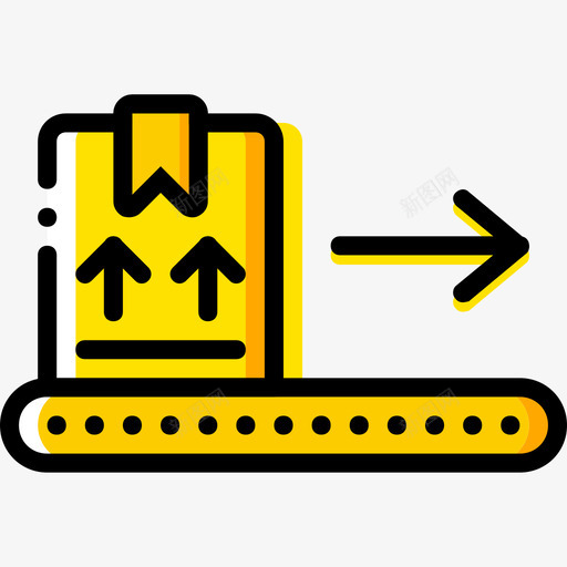 推车交付黄色图标svg_新图网 https://ixintu.com 交付 推车 黄色