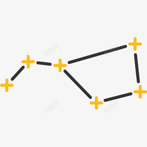 大熊座卡通空间图标线颜色svg_新图网 https://ixintu.com 卡通空间图标 大熊座 线颜色