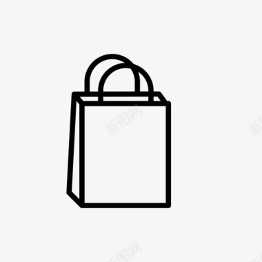 购物袋纸袋商店图标图标
