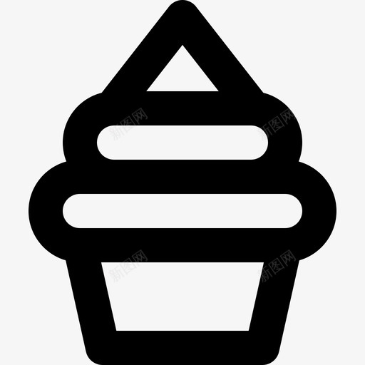 冷冻酸奶餐厅直系图标svg_新图网 https://ixintu.com 冷冻酸奶 直系 餐厅
