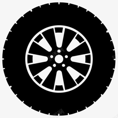 巴士轮胎轮胎车辆轮胎图标图标