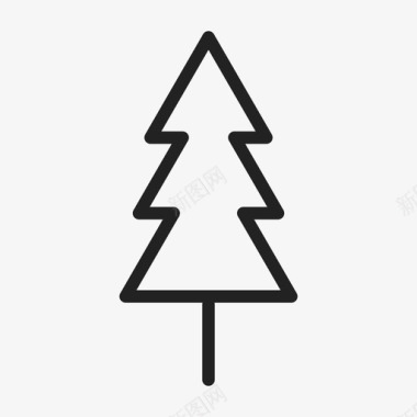 云杉圣诞树森林图标图标