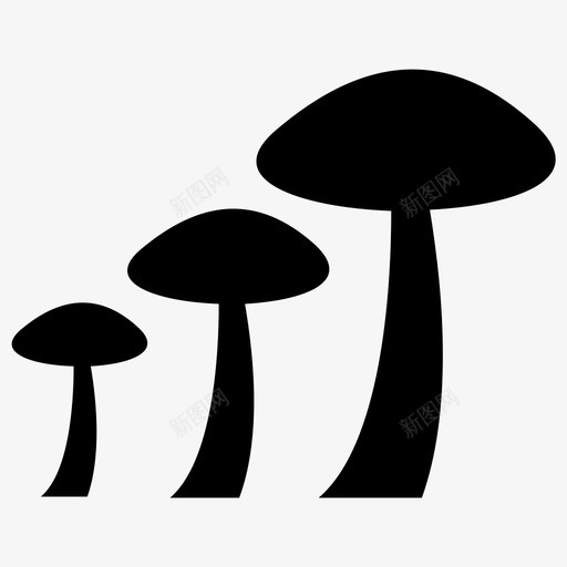 蘑菇中餐孢子果图标svg_新图网 https://ixintu.com 中餐 伞菌 孢子果 自然和生命雕文图标 蔬菜 蘑菇