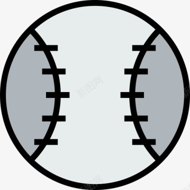 棒球运动10线性颜色图标图标