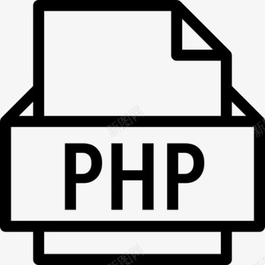 Php文件格式线性图标图标