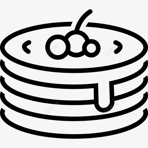 薄煎饼美味糕点图标svg_新图网 https://ixintu.com 甜 糕点 美味 薄煎饼
