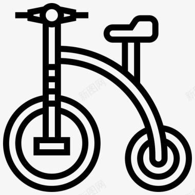 独轮车自行车交通工具图标图标