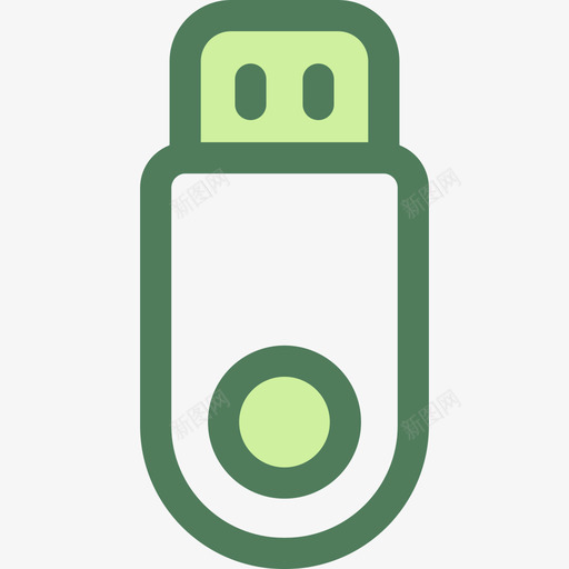 Pendrive商务和办公4verde图标svg_新图网 https://ixintu.com Pendrive verde 商务和办公4